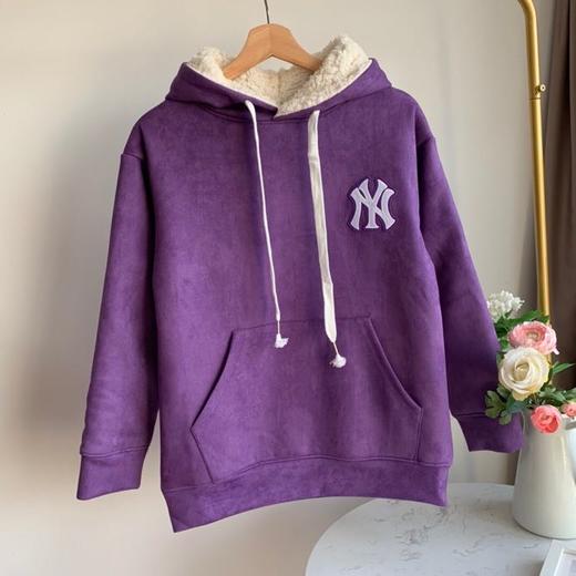 f010263情侣款冬季新品休闲时尚百搭保暖加绒加厚连帽卫衣