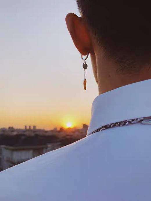 狼牙纯银翡翠耳坠 商品图4