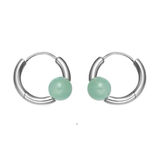 龙珠翡翠耳环 商品图4