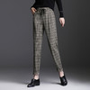 上海旗袍厂MYX-TT-X216经典格子裤女高腰显瘦束脚2021新款哈伦裤松紧腰直筒长裤格纹女裤 商品缩略图2