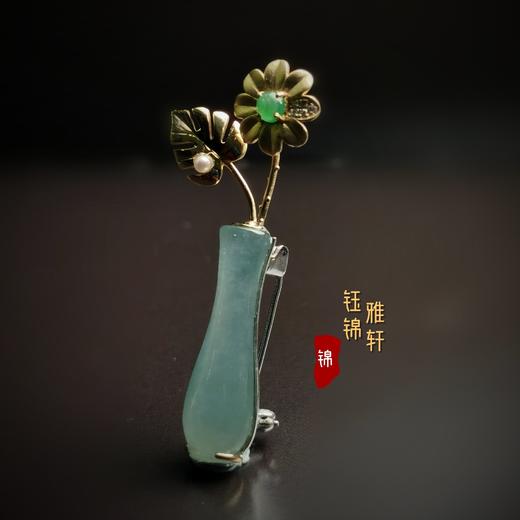 “希望”翡翠花瓶胸针 商品图2