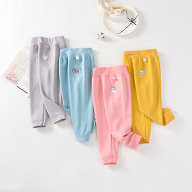 【两条装】加绒儿童打底裤 宝宝内穿一体绒保暖裤加厚柔软细绒儿童打底长裤秋冬款