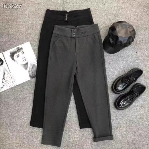 【断码清仓】丁摩  欧货！秋冬休闲哈伦裤宽松百搭烟管小脚长裤港味sz 黑 L ZFYY335 商品图0