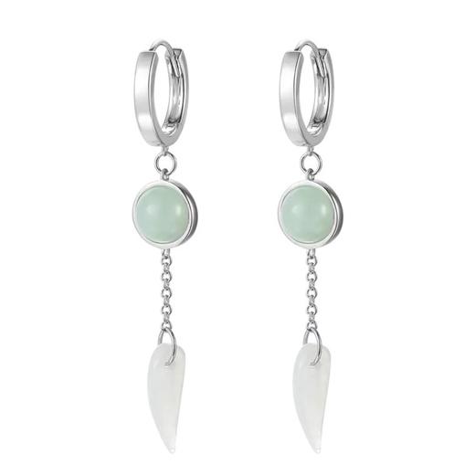 狼牙纯银翡翠耳坠 商品图5