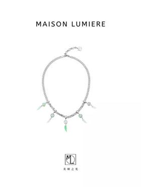 狼牙纯银翡翠项链