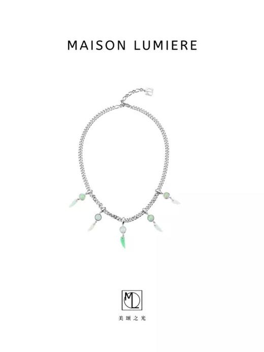 狼牙纯银翡翠项链 商品图0