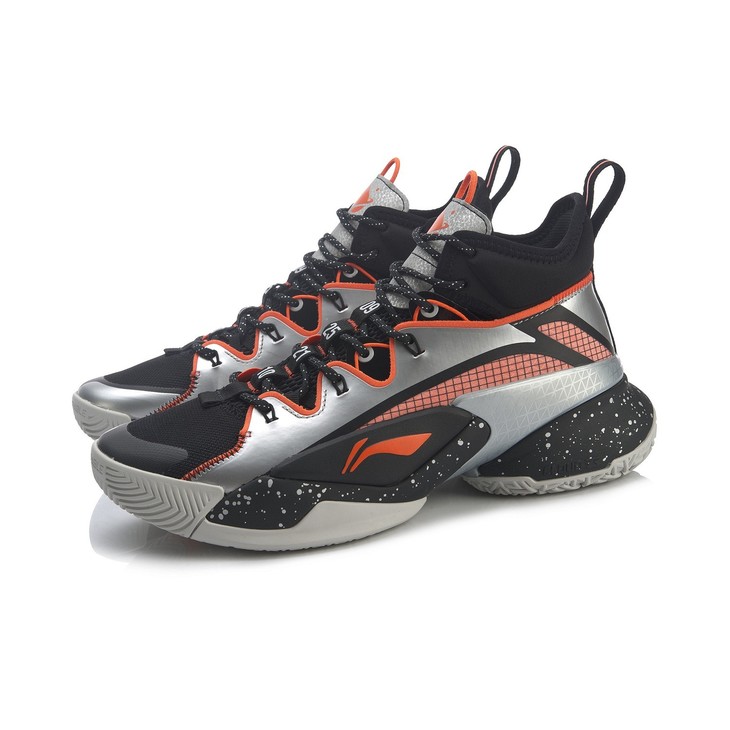 李宁竞技篮球鞋黑白