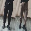 [断码清仓]丁摩 好裤型！金属搭扣配饰高腰萝卜裤哈伦裤时尚显瘦sz M  ZFYY334 商品缩略图0