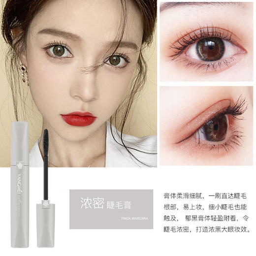 【买一送一 】网红种草彩妆扬美大视界，纤长浓密卷翘睫毛膏加长加密防水持久不晕染睫毛液 商品图5