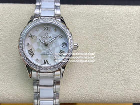 欧米茄 淑女珠宝系列  采用高端珍珠贝母表盘时尚女表 简约三针，夜时超强夜光💕