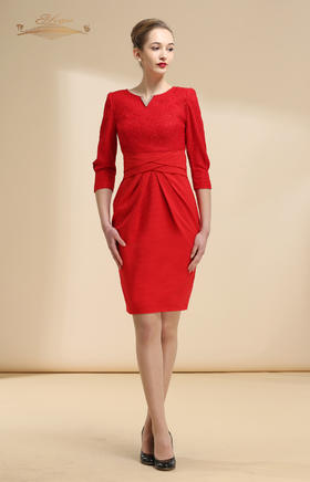 【特惠】YIQU |“守望幸福”连身裙（中国红）PT