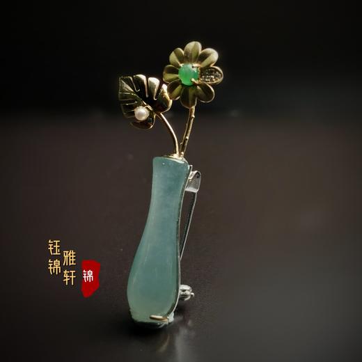 “希望”翡翠花瓶胸针 商品图7