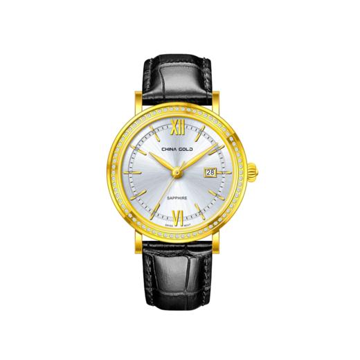 中国黄金 臻我系列足金皮带石英女士手表