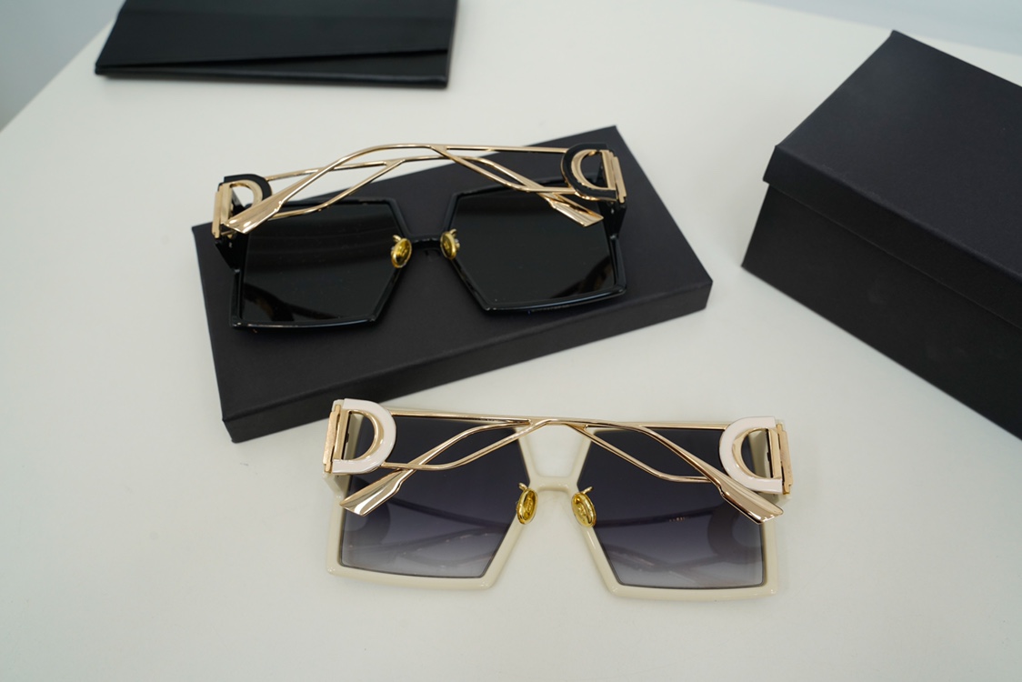 稀罕货 蒙田超大方框墨镜 象牙白 黑色