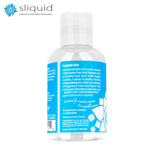 美国Sliquid 自然之源（Naturals H2O）水基润滑液125ml 商品图1