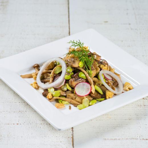 野菇青豆色拉佐酸奶芝麻酱(大) Mushroom Green Bean with Sesame Yogurt 商品图0