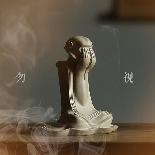 龙德堂陶艺 《克己复礼 三不猴》紫砂禅意雕塑 (库存询客服) 商品图7
