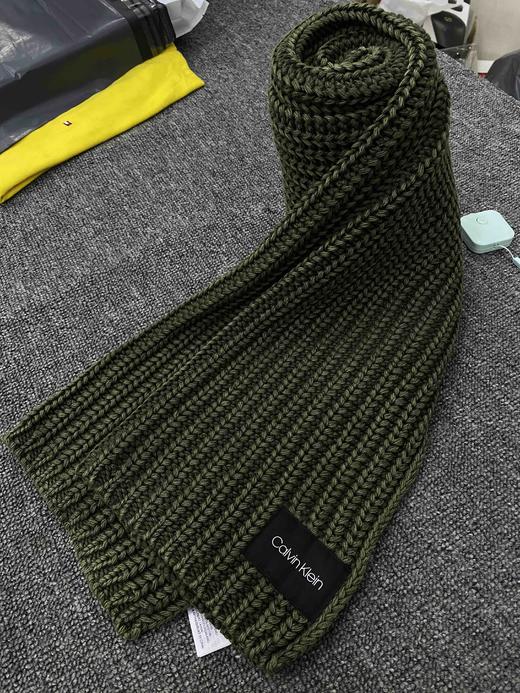 孤品Calvin Klein大ck针织围巾男款极厚 商品图0