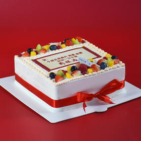 【定制DZ018】方型   进口安佳淡奶油 新鲜水果夹心蛋糕哦