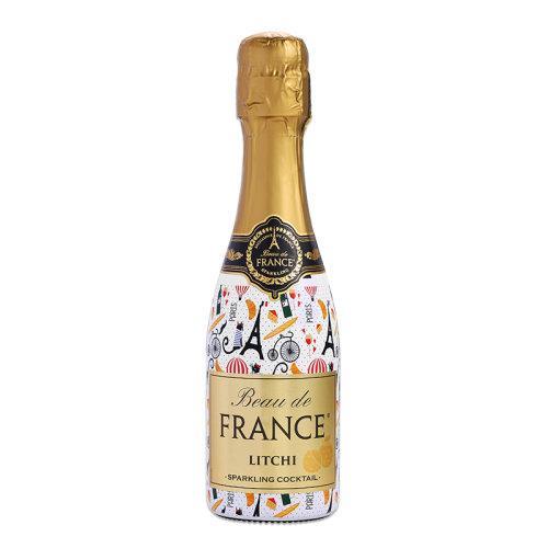 法国荣耀 BEAU DE FRANCE 原瓶进口红酒 桃红葡萄酒起泡酒 甜型荔枝果酒配制酒 200ml 商品图1