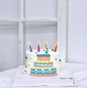 可爱缤纷生日蛋糕