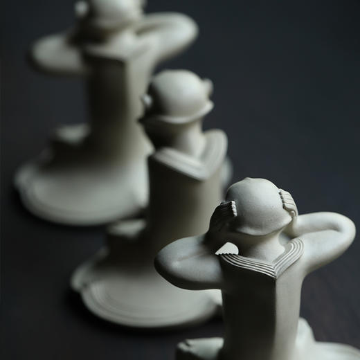 龙德堂陶艺 《克己复礼 三不猴》紫砂禅意雕塑 (库存询客服) 商品图1