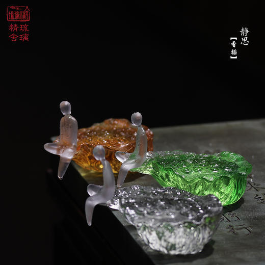  心缘堂 琉璃 静思香插檀香线香禅意桌面摆件创意工艺品礼品 商品图3