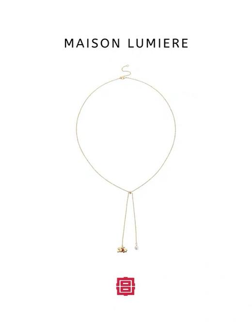 明月玉兔可调节项链 商品图0