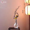  心缘堂 琉璃 长颈三足瓶小欧式家居装饰玻璃花瓶摆件客厅餐桌摆设茶席茶室花器 商品缩略图0