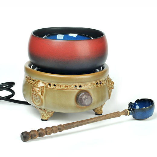  成艺 温茶养生艺术茶组 煮茶器陶瓷电陶炉煮茶炉黑茶温茶器 商品图3