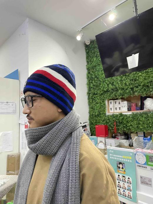 Tommy 灰色针织长款围巾 商品图6