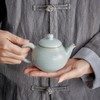  台湾丰子 天青吉祥壶 汝窑茶壶开片手工陶瓷家用功夫泡茶壶汝瓷单壶吉祥壶 商品缩略图3