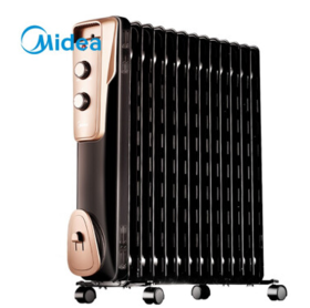 美的（Midea）取暖器/电暖器/电暖气片家用 节能省电 静音加湿烘衣 13片大面积劲暖电热油汀NY2513-16JW