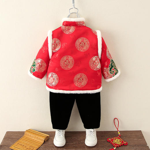 【童装】新款时尚加绒加厚拜年服/15456