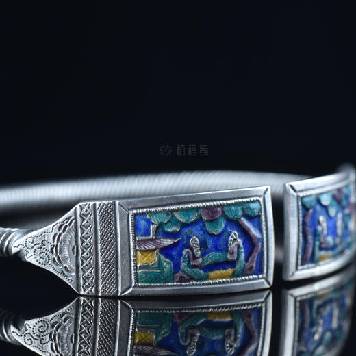 【相见欢】老银类-珐琅老银镯-YS2101021 商品图4