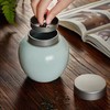  台湾丰子 天青圆福罐 汝窑茶叶罐陶瓷密封储茶罐家用手工茶仓醒茶罐 商品缩略图1