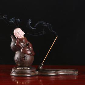  葫芦古典音乐机 小沙弥小葫芦香插古典音乐播放机蓝牙音乐机