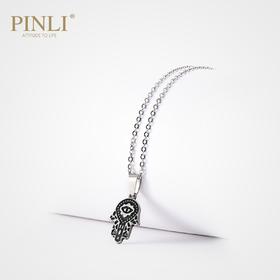 PINLI品立秋季男士配饰潮流图案吊坠项链饰品首饰D203128870