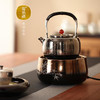  莺歌烧 金黑底银竹电陶炉 茶道配件茶炉台式小型铁银铜壶 商品缩略图1
