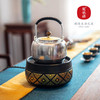  莺歌烧 黑底金菱乳钉电陶炉 茶炉煮茶器家用静音烧水泡茶炉 商品缩略图0