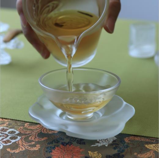  心缘堂 琉璃杯【艺匠】云水间-杯垫手工琉璃杯垫杯托茶托茶具配件 商品图2