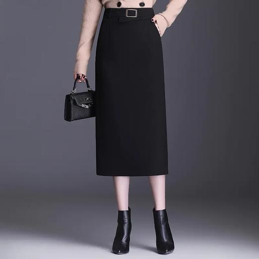 百搭中长款，直筒呢子半身裙 KFY-6650 商品图1