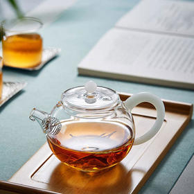  新羽 玻璃壶C-01 耐热玻璃迷你彩把小壶手工玻璃壶功夫茶过滤玻璃花茶壶