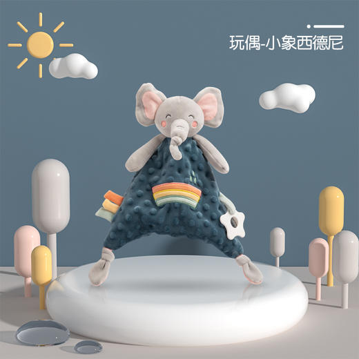 曼龙婴儿安抚巾可入口宝宝安抚玩偶0-1岁睡眠手偶毛绒新生儿玩具 商品图6