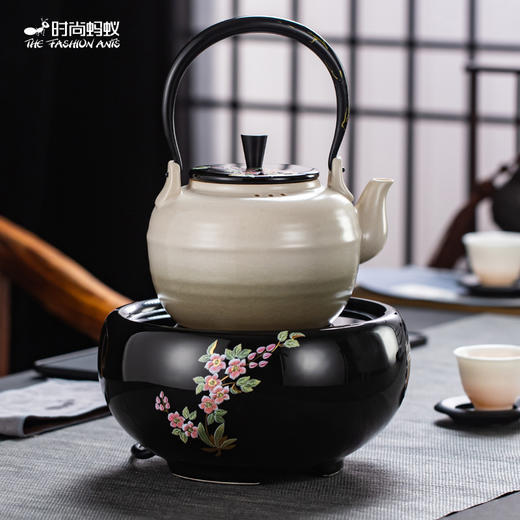  时尚蚂蚁 银花电陶炉 电陶炉家用煮茶器煮茶炉光波炉茶道电磁炉陶瓷不挑壶 商品图0