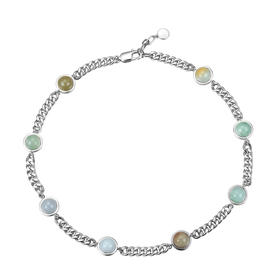 龙珠纯银翡翠项链