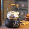  莺歌烧 黑底幽兰电陶炉 静音家用银壶铁壶专用莺歌烧煮茶炉 商品缩略图1