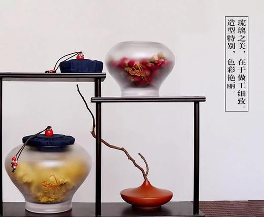  心缘堂 琉璃【艺匠】丰肩敛足茶叶罐(本色小)琉璃茶叶罐茶罐茶仓 商品图3