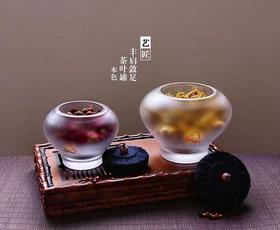  心缘堂 琉璃【艺匠】丰肩敛足茶叶罐(本色小)琉璃茶叶罐茶罐茶仓