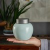  台湾丰子 天青圆福罐 汝窑茶叶罐陶瓷密封储茶罐家用手工茶仓醒茶罐 商品缩略图0